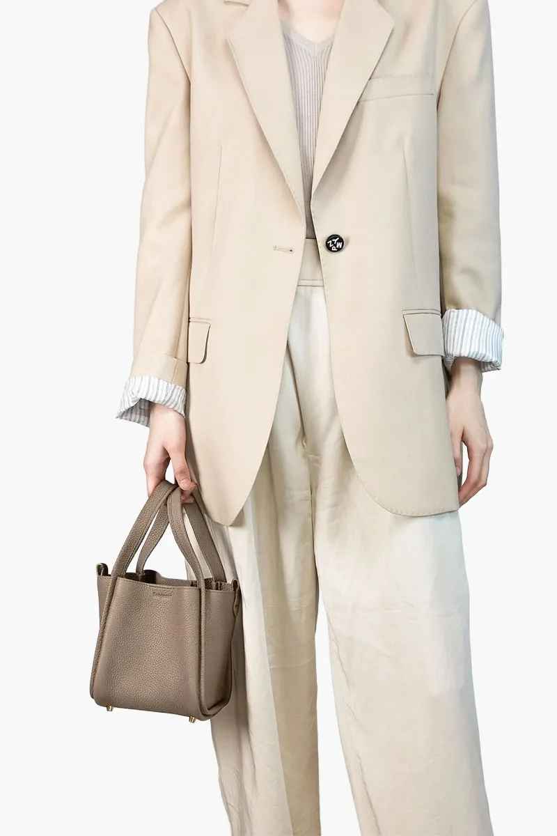 SONGMONT Small Song Handbag in Taupe Grain Leather 1
