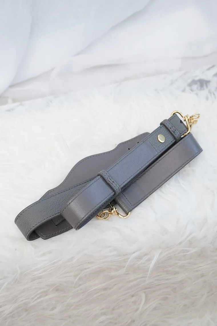 Shoulder Strap BALENCIAGA Mini Metallic Edge in Gris Acier GHW 0