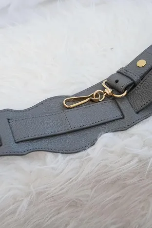 Shoulder Strap BALENCIAGA Mini Metallic Edge in Gris Acier GHW 3