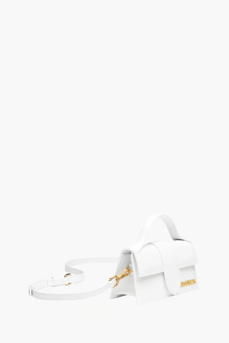 JACQUEMUS Le Bambino Handbag in White Smooth Leather 1