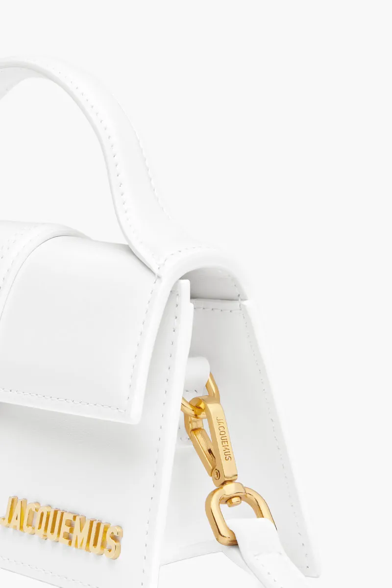 JACQUEMUS Le Bambino Handbag in White Smooth Leather 3