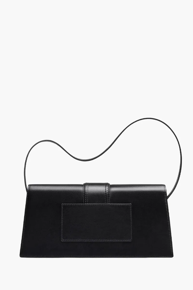 JACQUEMUS Le Bambino Long Shoulder Bag in Black Cowhide Leather 2