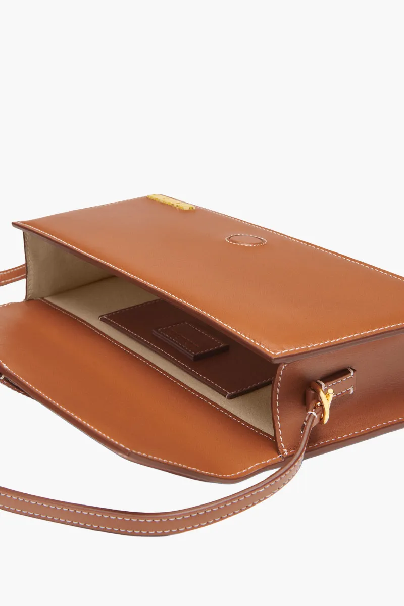 JACQUEMUS Le Bambino Long Shoulder Bag in Light Brown Cowskin 4