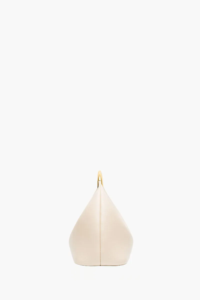 JACQUEMUS Le Petite Calino Handbag in Light Ivory Lambskin GHW 1