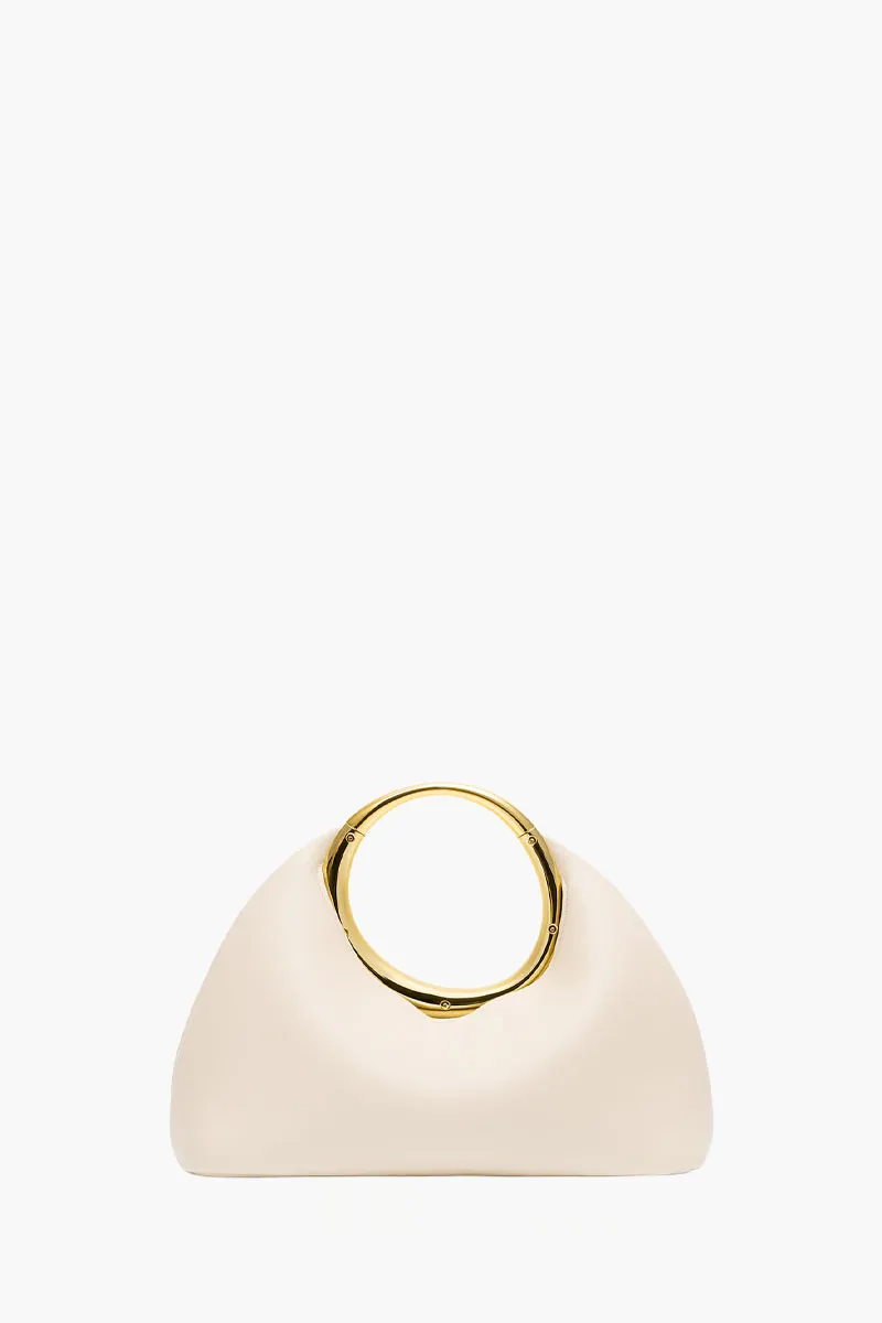 JACQUEMUS Le Petite Calino Handbag in Light Ivory Lambskin GHW 2