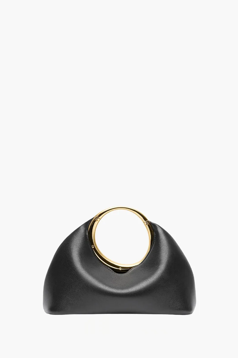 JACQUEMUS Le Petite Calino Handbag in Black Lambskin GHW 2