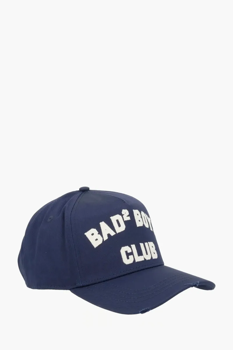 DSQUARED D2 College Baseball Cap in Blue Cotton Gabardine 1