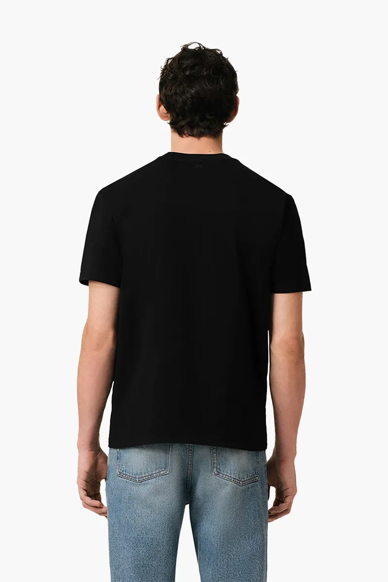 AMI Unisex Ami De Coeur T-shirt in Black Organic Cotton Jersey 2