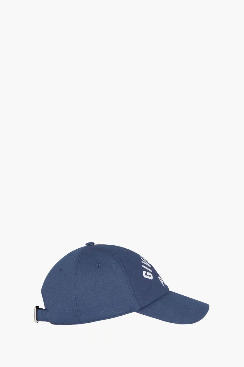 GIVENCHY Embroidered Logo Baseball Cap in Blue Cotton 1
