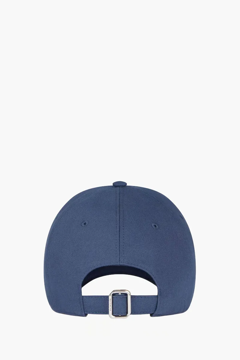 GIVENCHY Embroidered Logo Baseball Cap in Blue Cotton 2