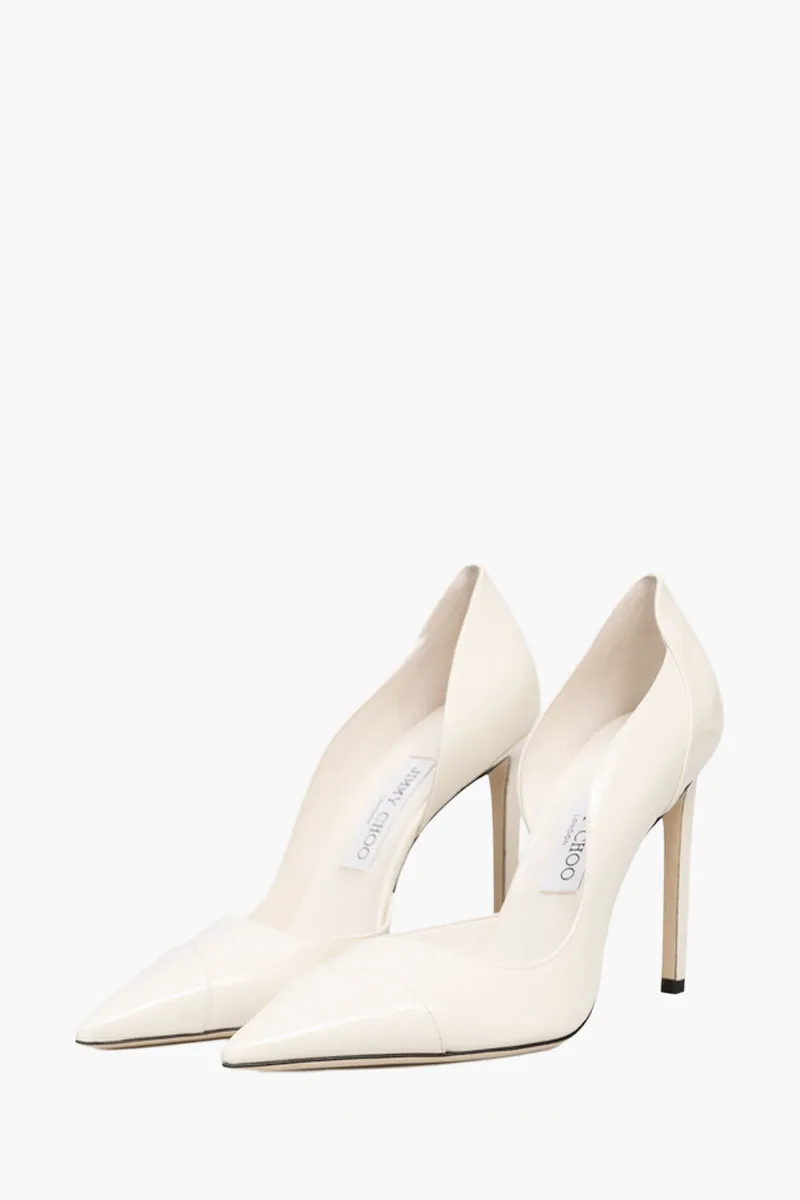 JIMMY CHOO Brigitte pumps 100mm in Pat Latte Patent Leather 2
