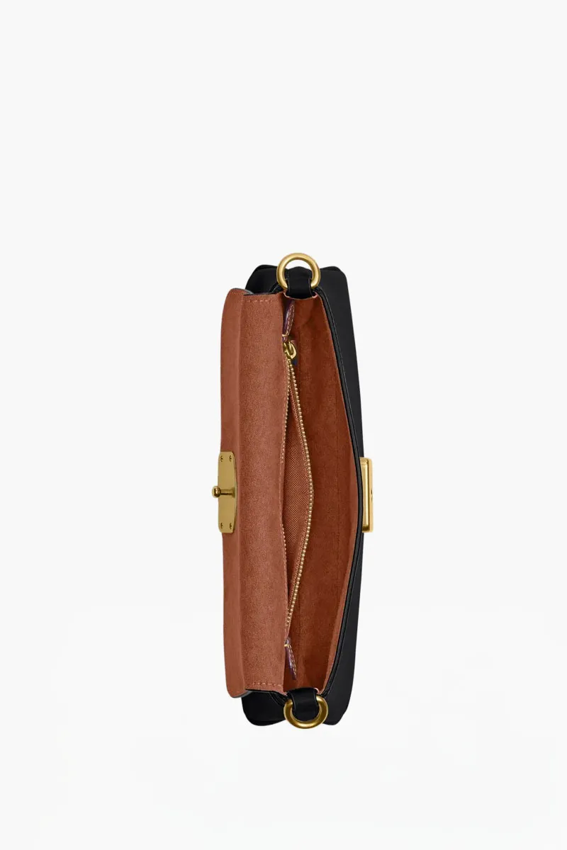COACH Jet Shoulder Bag in Black Calfskin GHW 2