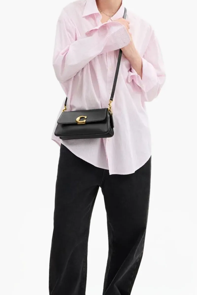 COACH Jet Shoulder Bag in Black Calfskin GHW 3