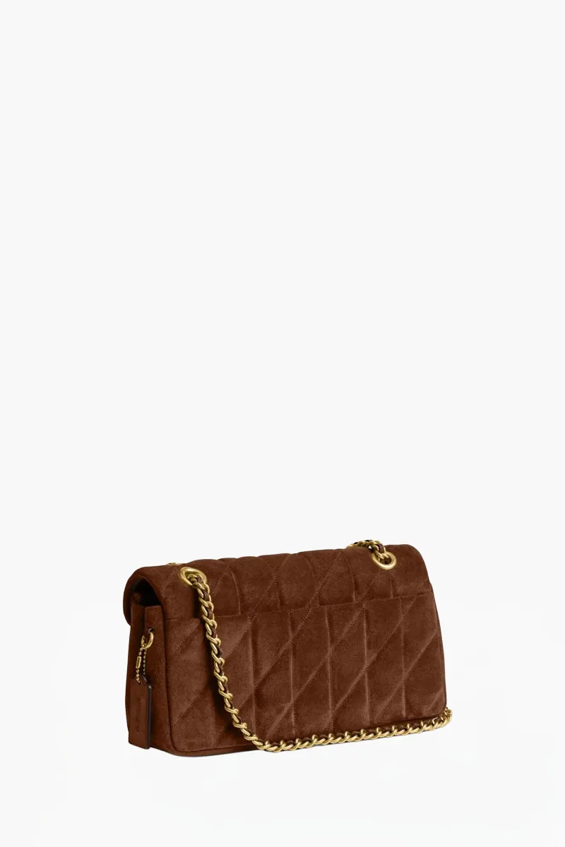 COACH Tabby Shoulder Bag 26 in Warm Brown Quilted Suede 1