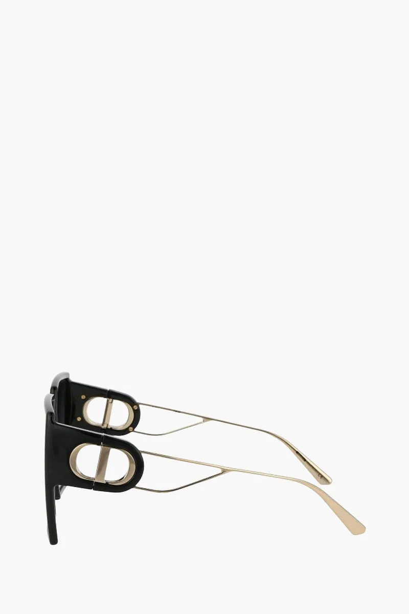 CHRISTIAN DIOR 30Montaigne SU Oversized Sunglasses in Shiny Black/Gradient Smoke 2