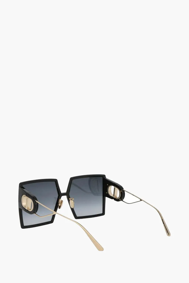 CHRISTIAN DIOR 30Montaigne SU Oversized Sunglasses in Shiny Black/Gradient Smoke 3