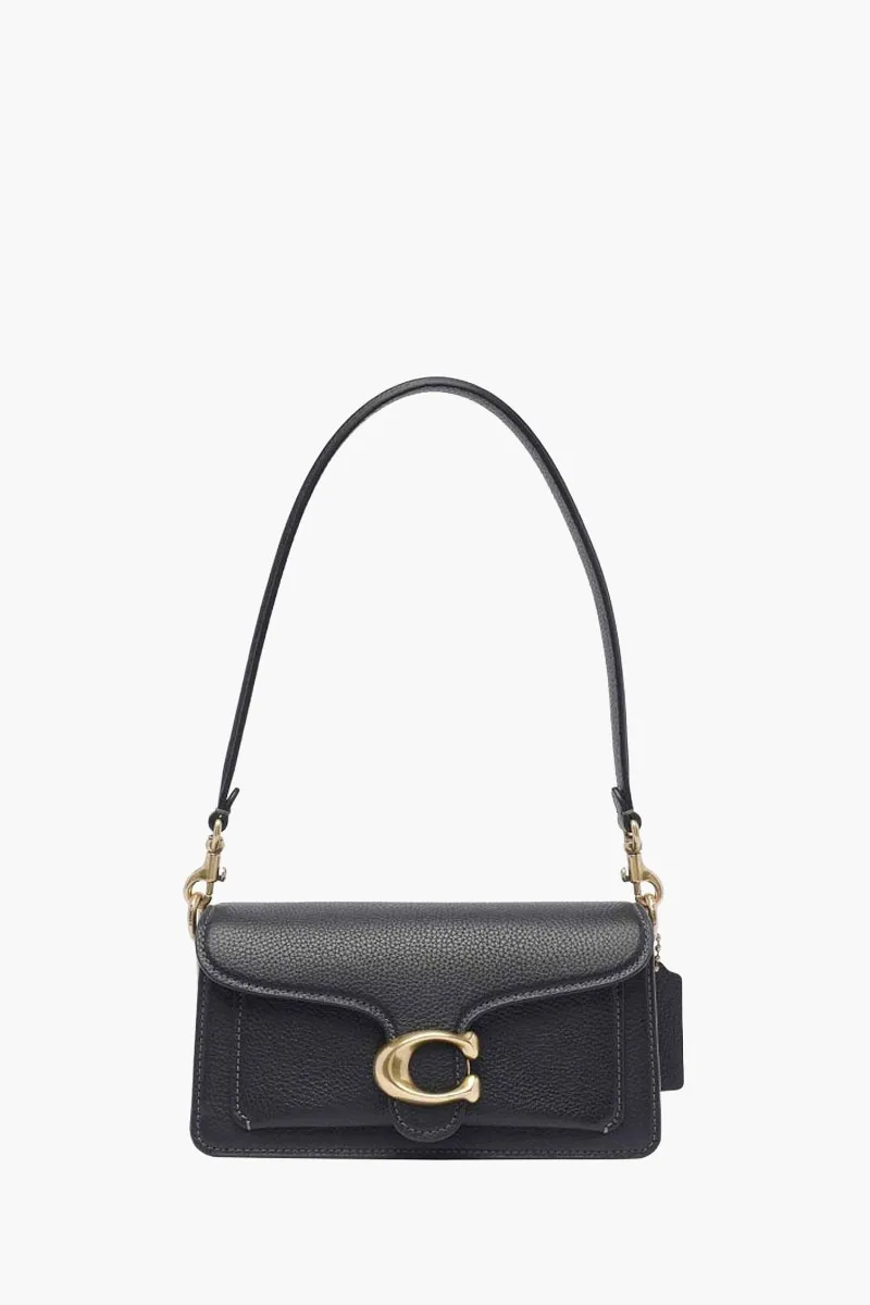 COACH Tabby Shoulder Bag 20 in Black Pebble Leather 0
