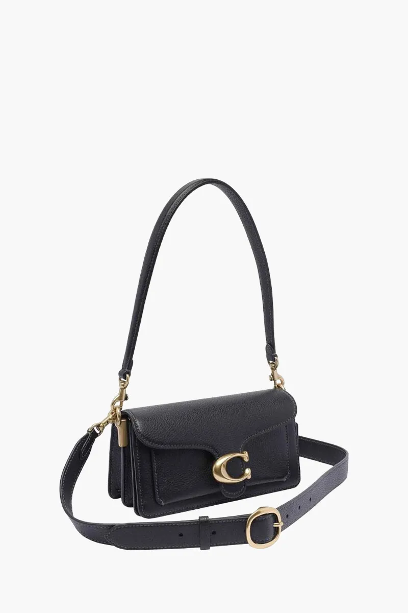 COACH Tabby Shoulder Bag 20 in Black Pebble Leather 1