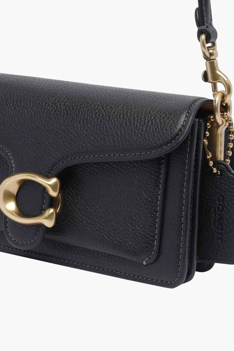 COACH Tabby Shoulder Bag 20 in Black Pebble Leather 3