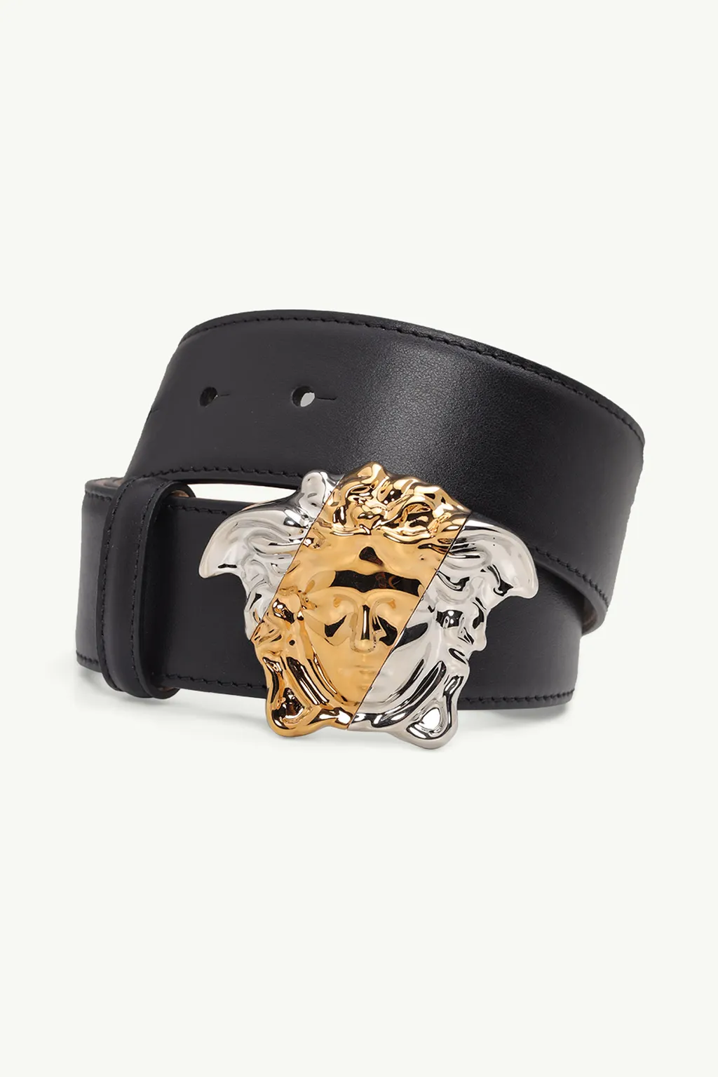 VERSACE Women Belt 40mm in Black with Medusa Buckle 1