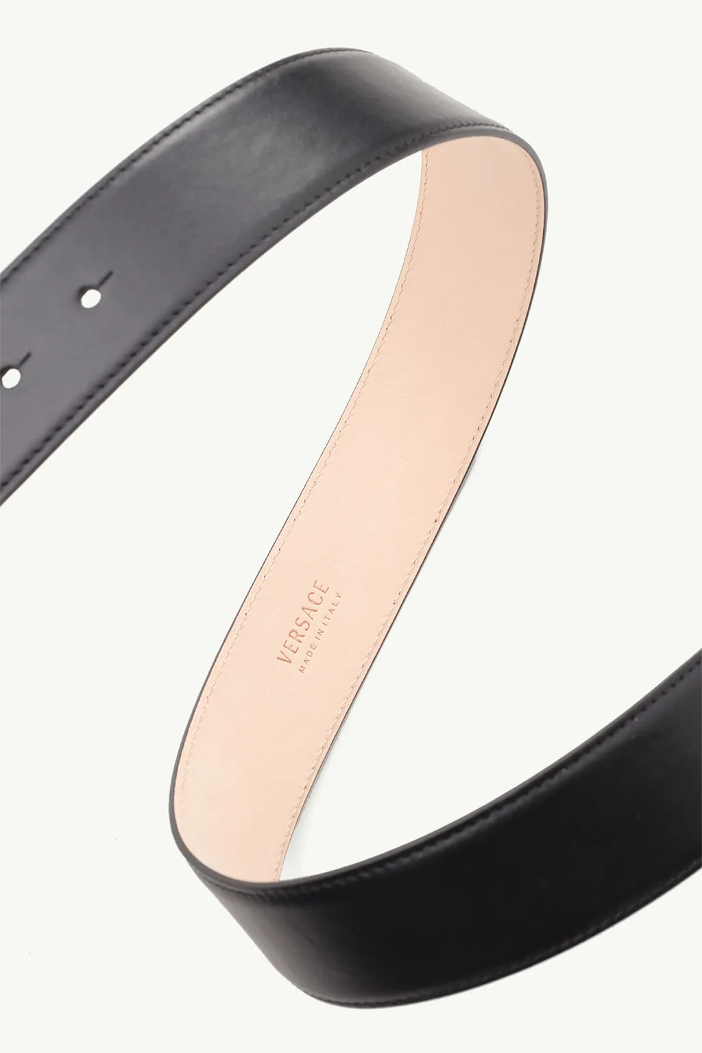 VERSACE Women Belt 40mm in Black with Medusa Buckle 4
