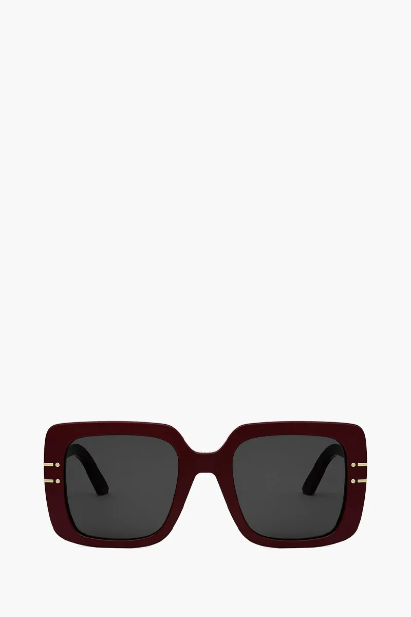 CHRISTIAN DIOR DiorSignature Rectangular Sunglasses in Bordeaux/Grey Acetate 0