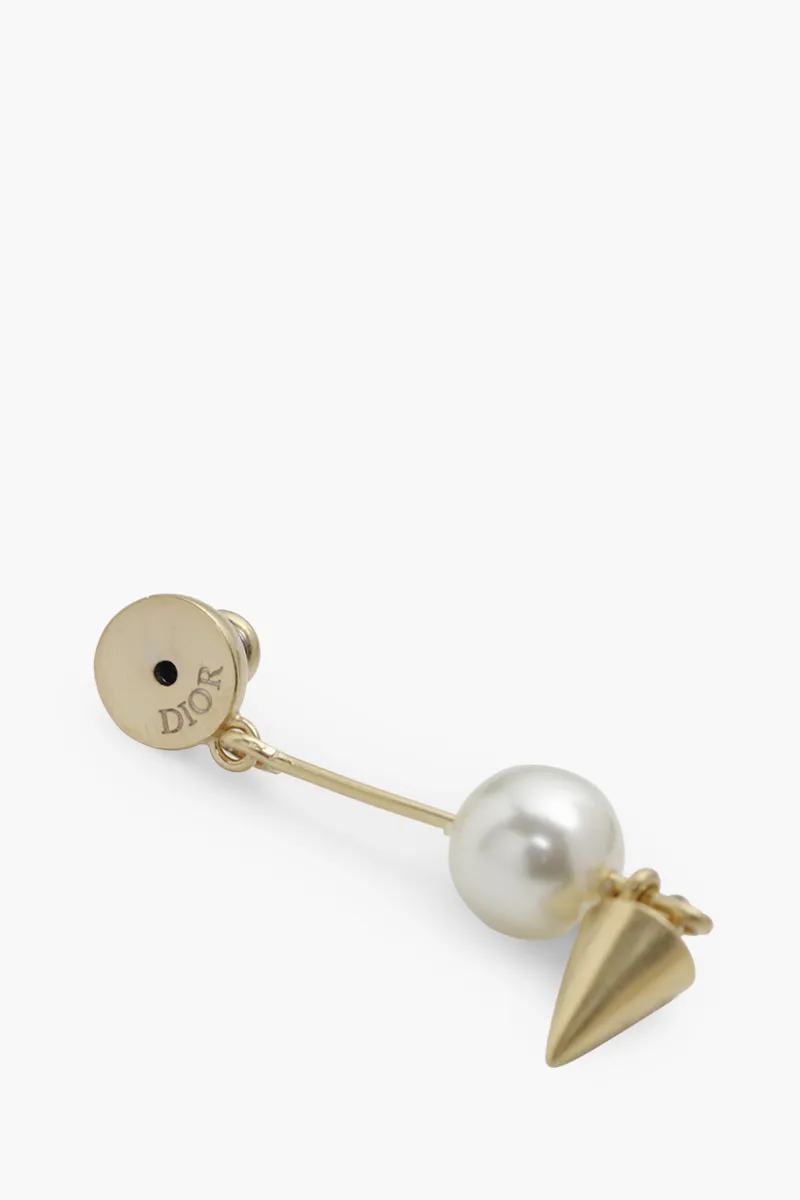 CHRISTIN DIOR Sea Garden Seashell and Pearl Earring in Gold Metal 3
