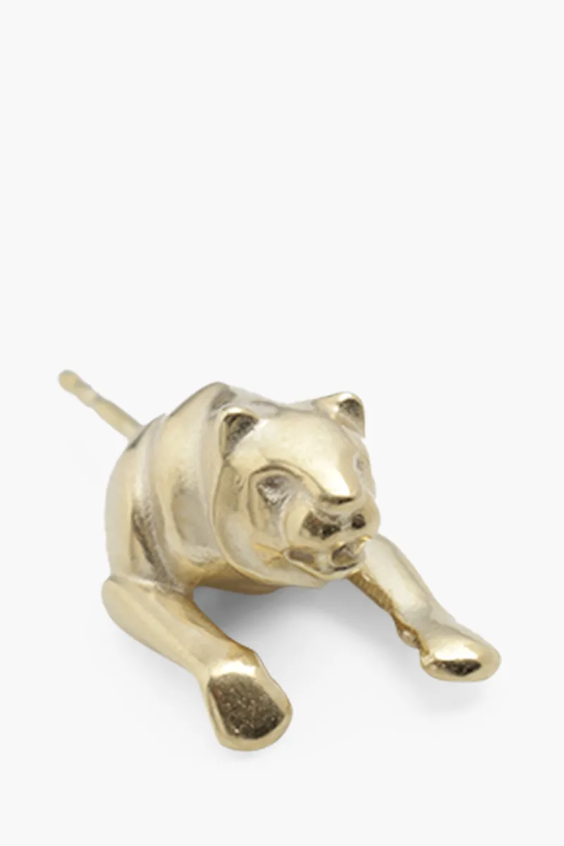 CHRISTIAN DIOR Sea Garden Tiger and Pearl Earring in Gold Metal 3