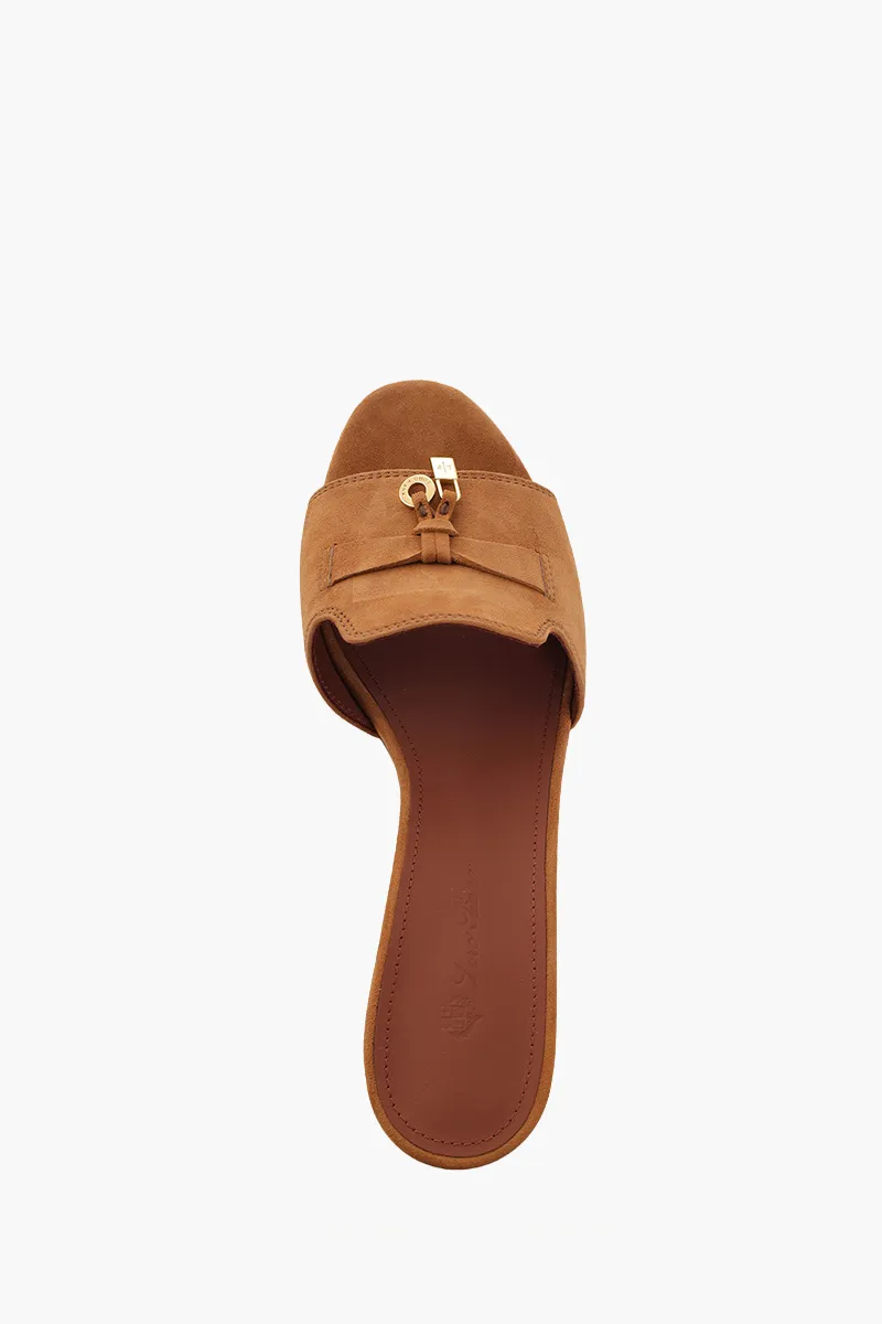LORO PIANA Summer Charm Sandals 5.5cm in Wot Suede Goatskin 4