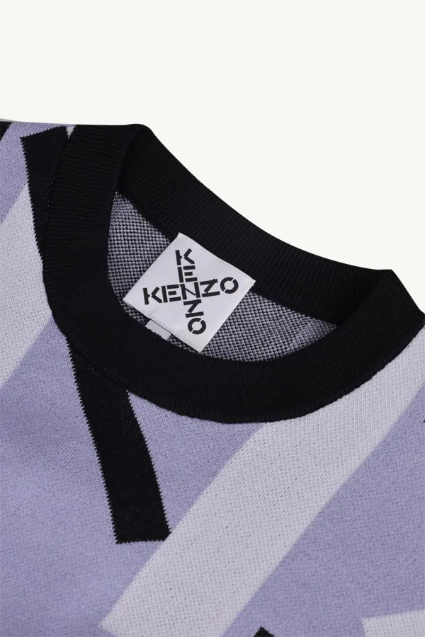 KENZO Women Sport Monogram Short Sleeves Jumper in Lavender 3