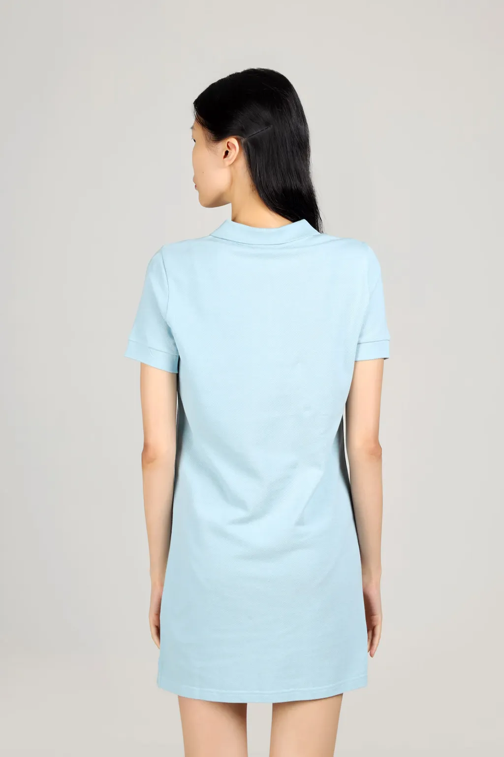 KENZO Women Boke Flower Crest Polo Dress in Sky Blue 2
