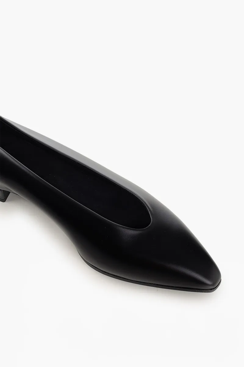 LORO PIANA Rebecca Ballerina 2cm in Black Calfskin 3