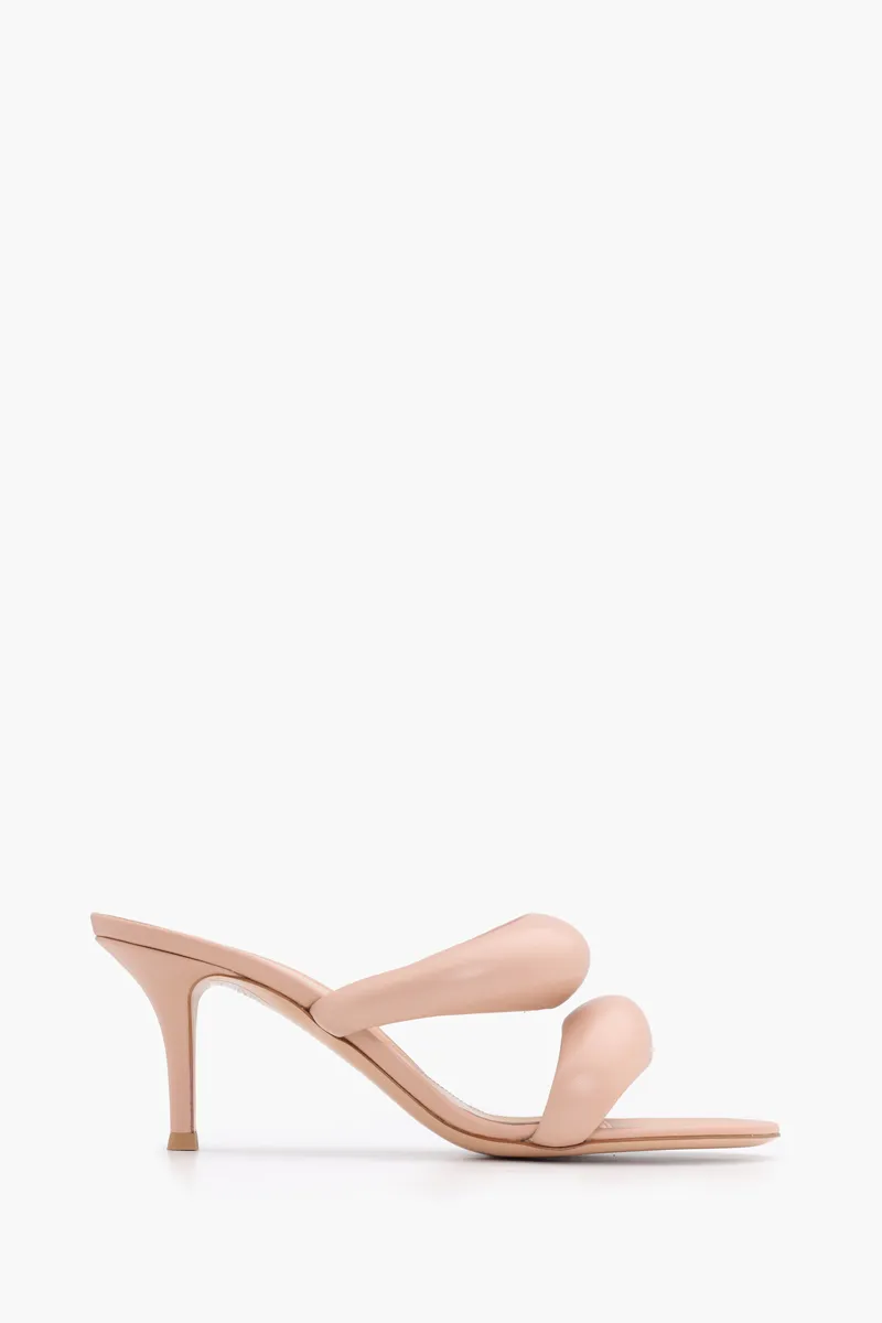GIANVITO ROSSI Women Bijoux Slide Sandals 70mm in Peach Nappa Leather 0