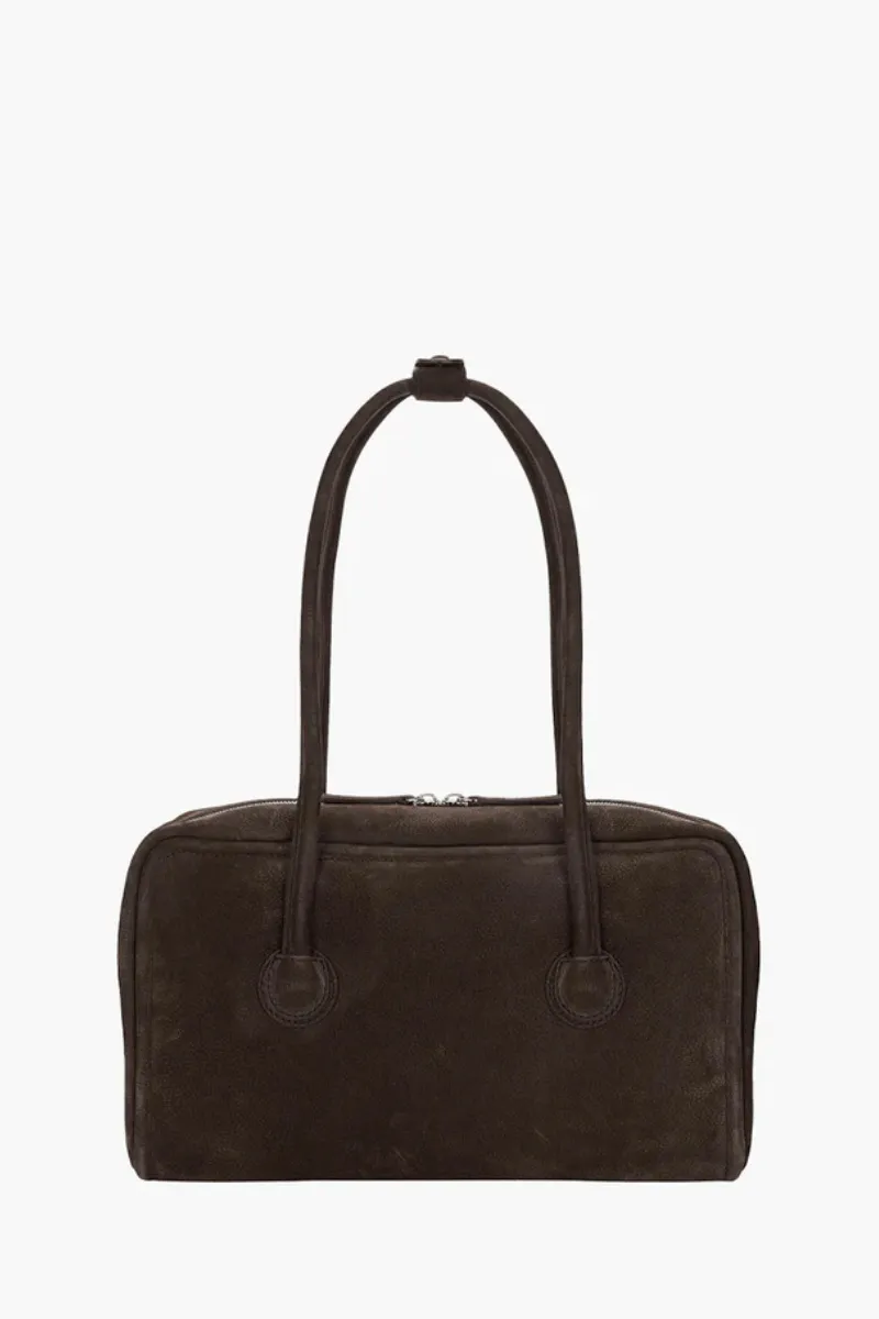 MARGESHERWOOD Medium Soft Boston Bag in Hush Nubuck Shrunken Grain Cow Leather 1