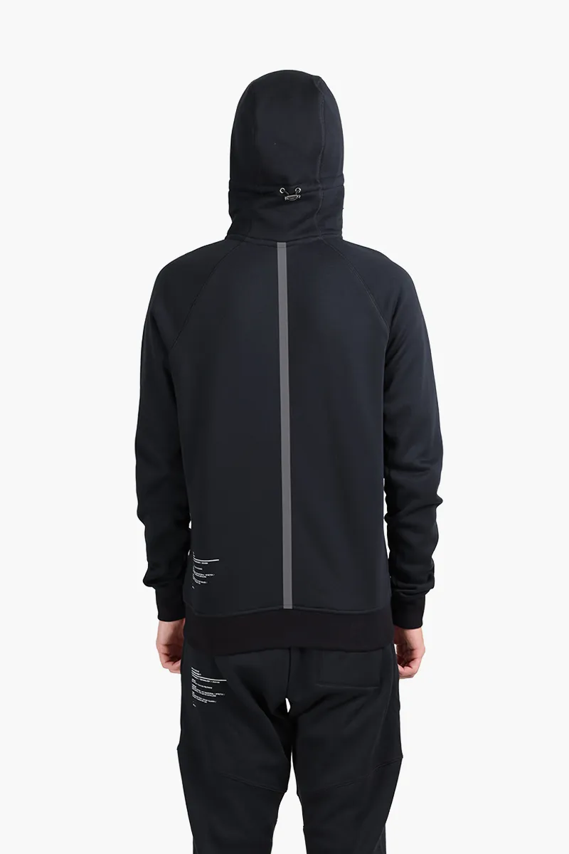 SIKI Gym Zipper Jacket in Black with Hoodie 1