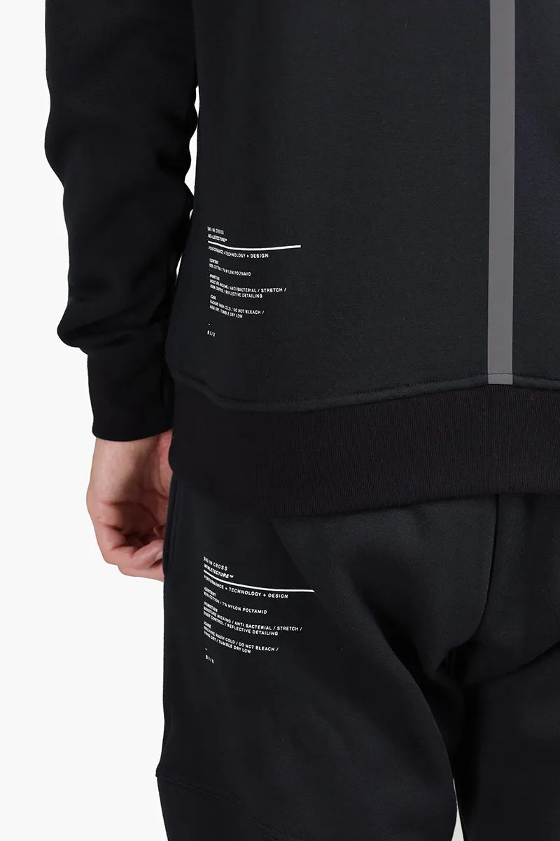 SIKI Gym Pants in Black Cotton with Velcro Back Pocket 4
