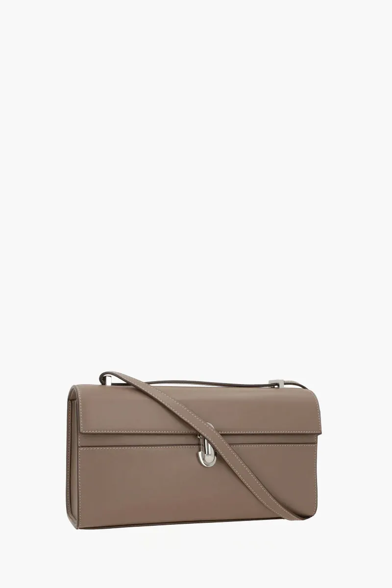 SAVETTE Symmetry 26 Shoulder Bag in Taupe Smooth Leather 1