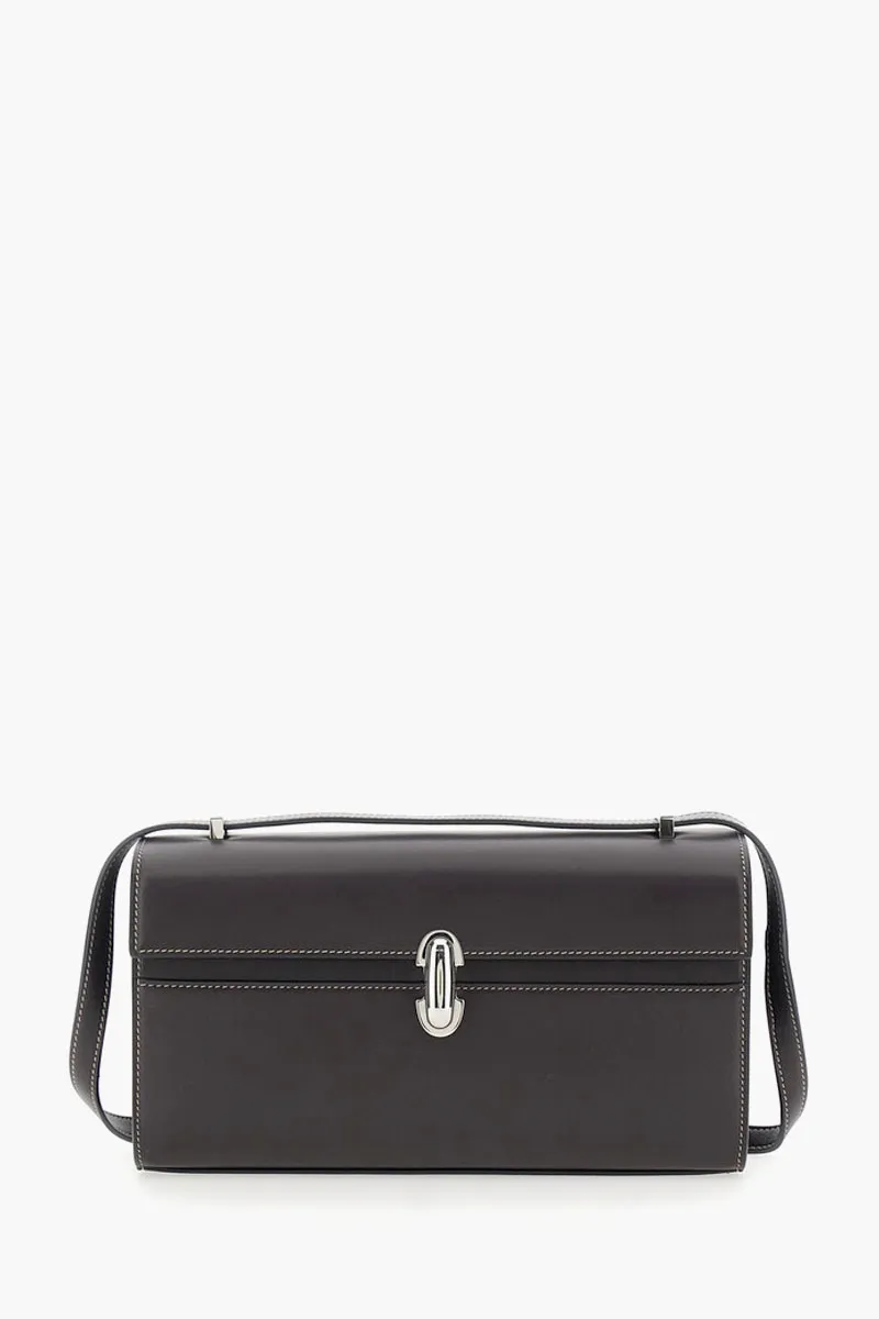 SAVETTE Symmetry 26 Shoulder Bag in Brown Smooth Leather 0