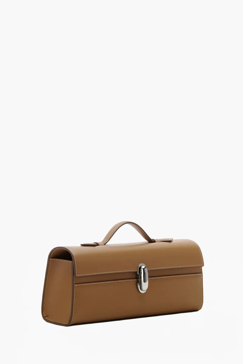 SAVETTE Slim Symmetry Handbag in Saddle Smooth Calf Leather 1