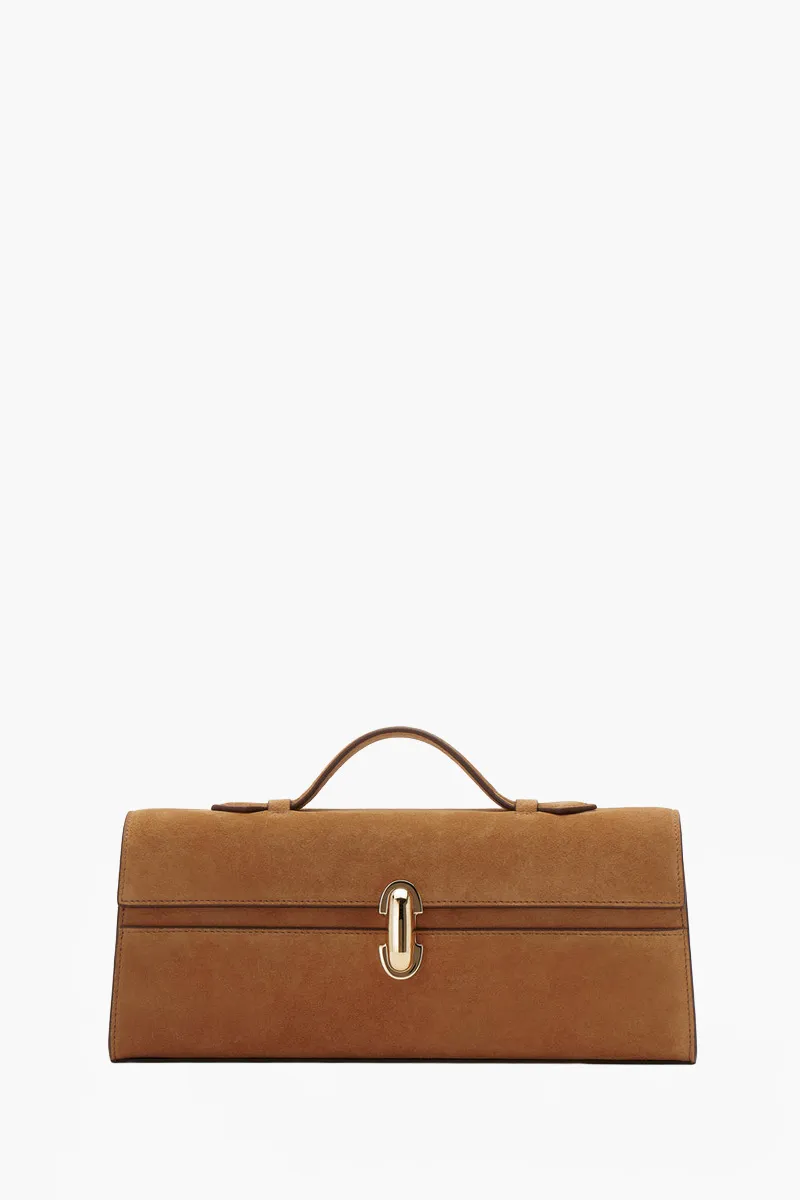 SAVETTE Slim Symmetry Handbag in Saddle Suede 0