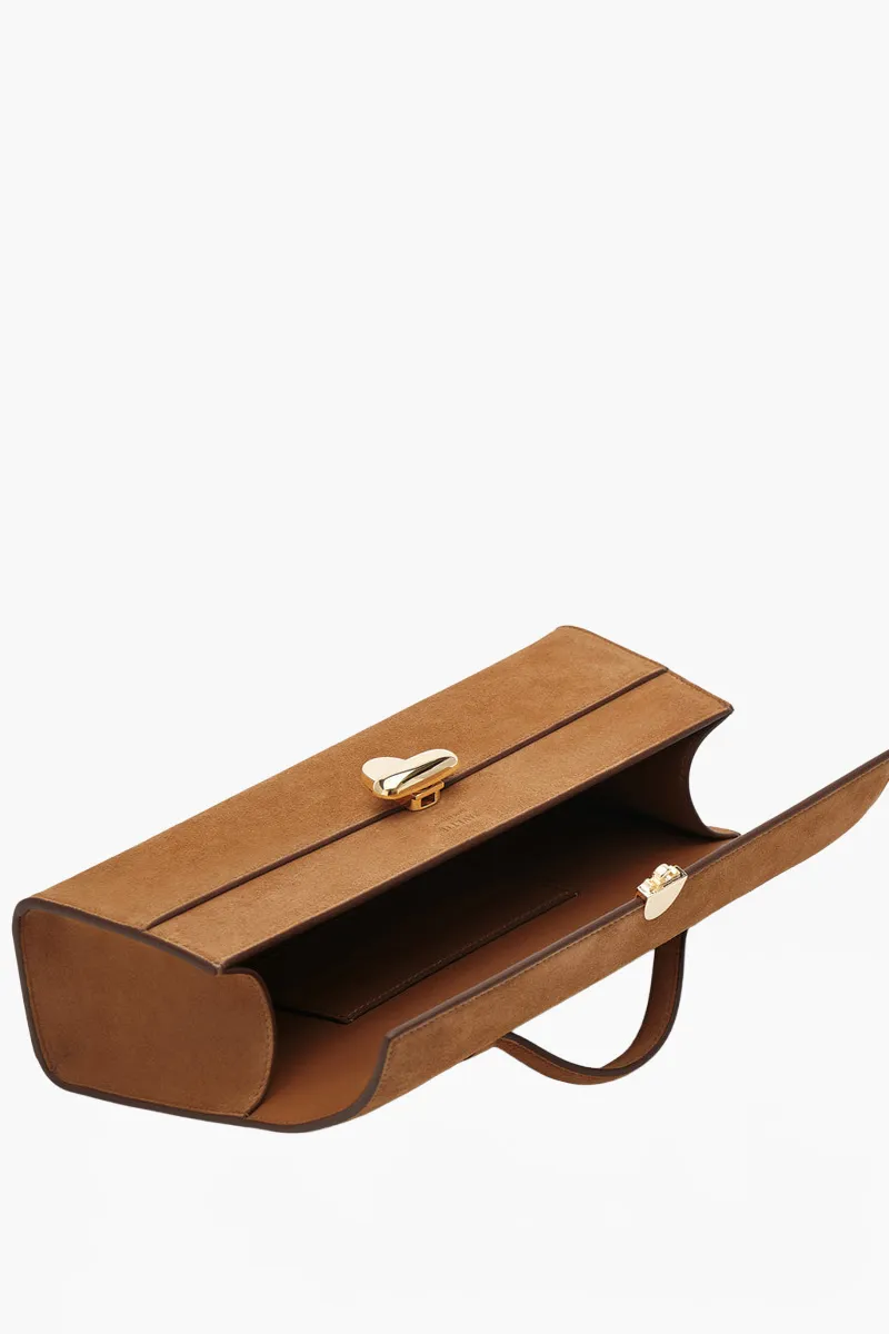 SAVETTE Slim Symmetry Handbag in Saddle Suede 2