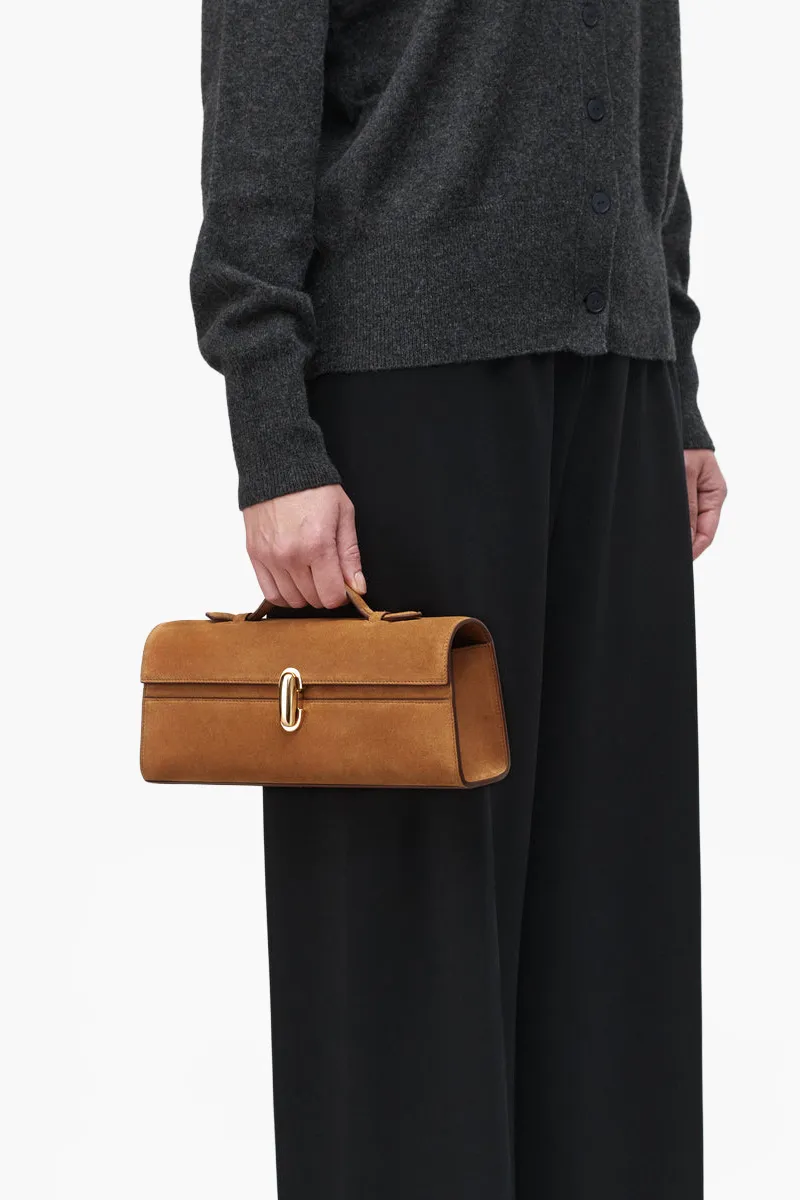SAVETTE Slim Symmetry Handbag in Saddle Suede 3
