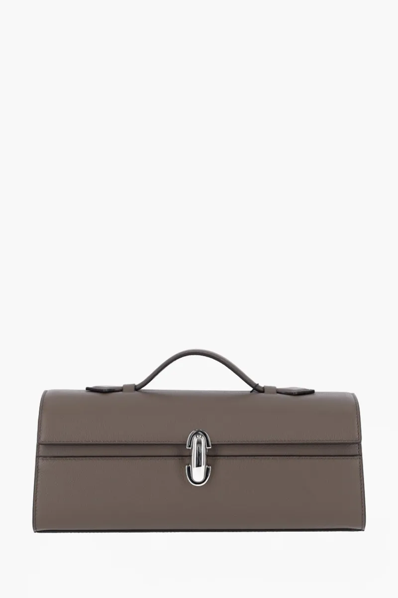SAVETTE Slim Symmetry Handbag in Mink Calf Leather 0