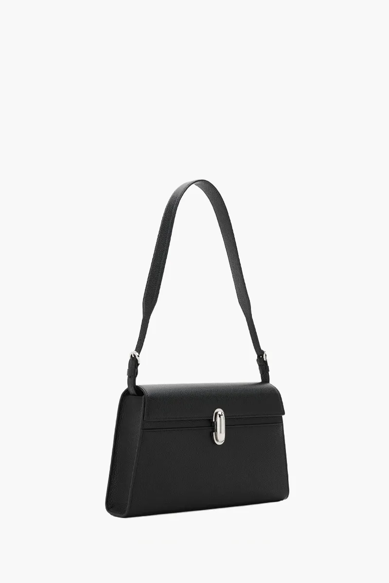 SAVETTE Symmetry Shoulder Bag in Black GHW Calf Leather 1