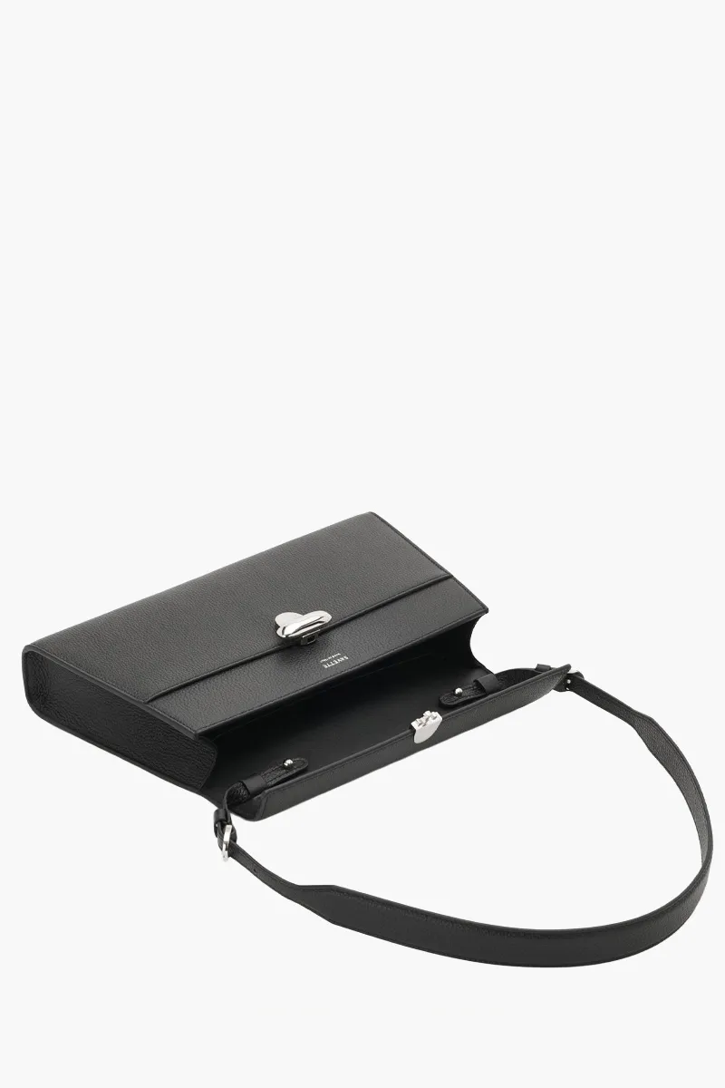 SAVETTE Symmetry Shoulder Bag in Black GHW Calf Leather 2