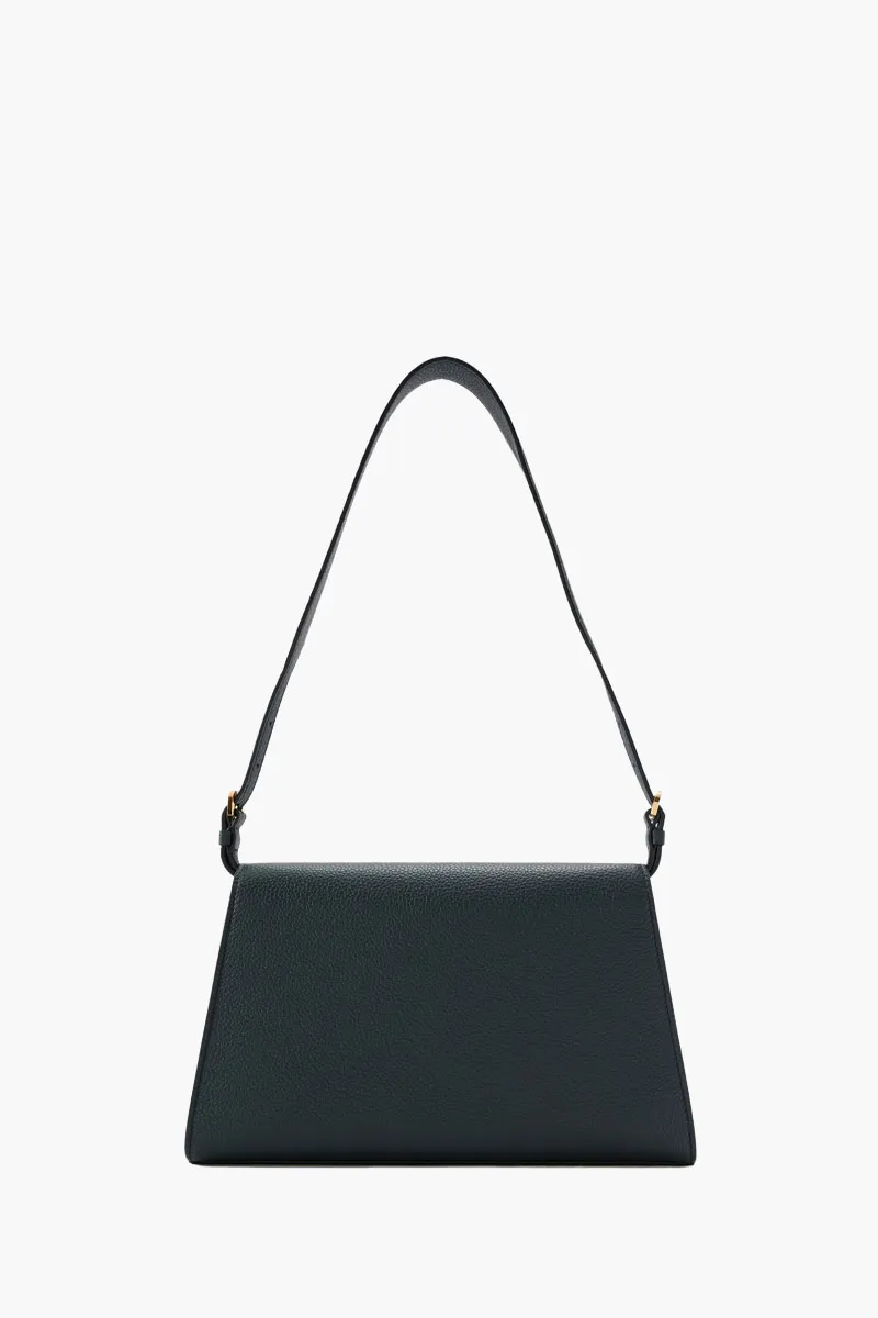 SAVETTE Symmetry Shoulder Bag in Navy Calf Leather 2