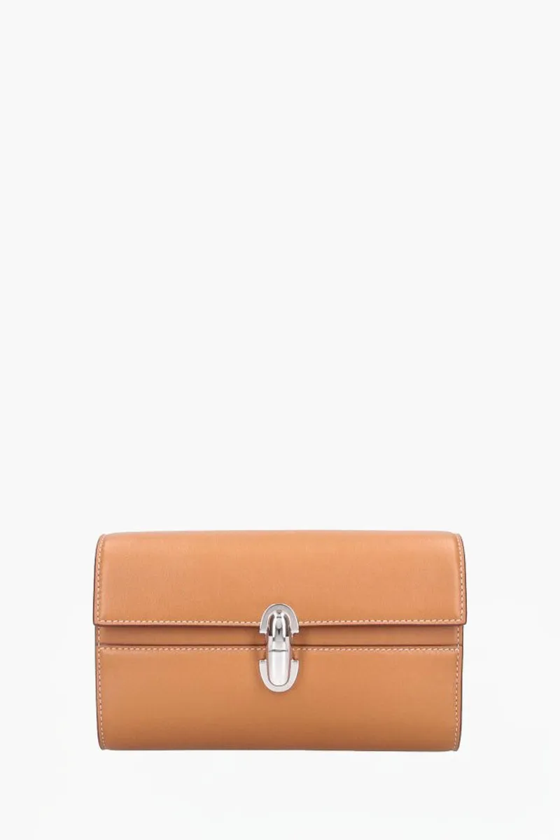 SAVETTE Mini Symmetry Handbag in Saddle Smooth Calf Leather 0