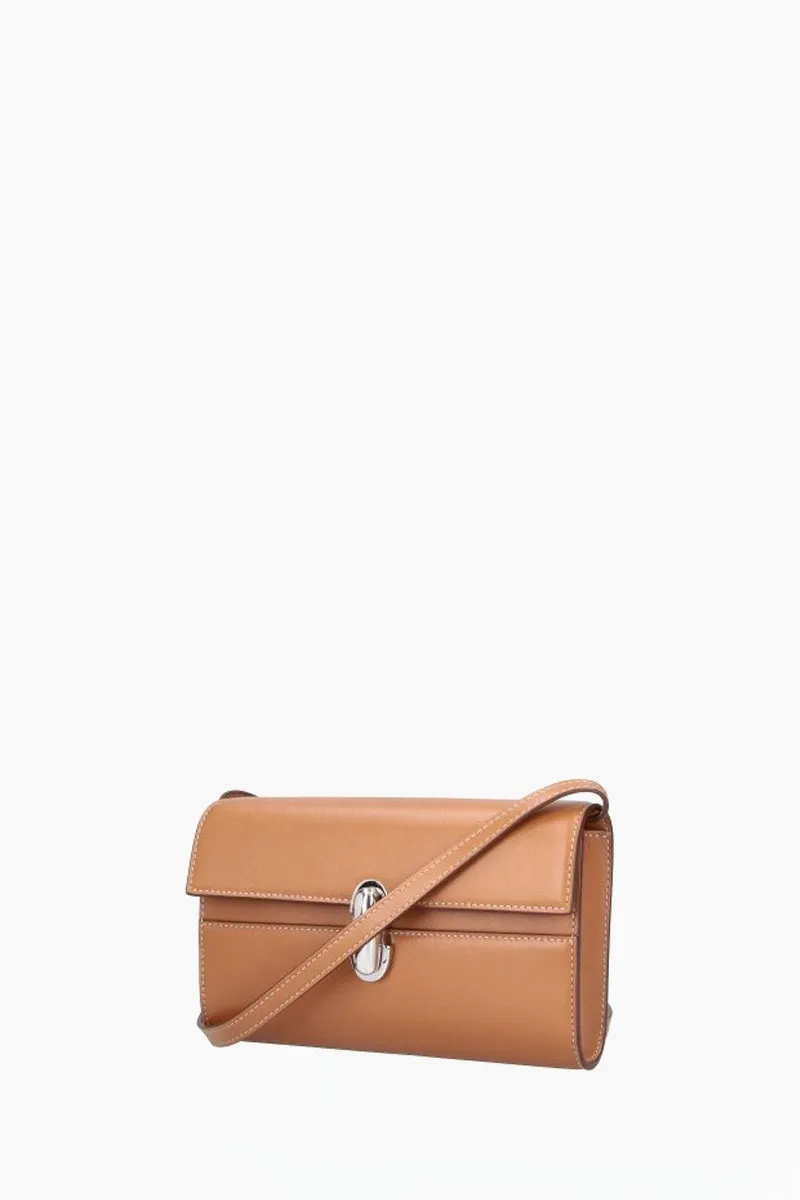 SAVETTE Mini Symmetry Handbag in Saddle Smooth Calf Leather 1