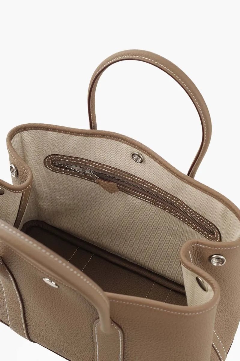 HERMÈS BNIB Garden Party 30 GP 30 Bag in Etoupe Negonda Calfskin PHW #K 3