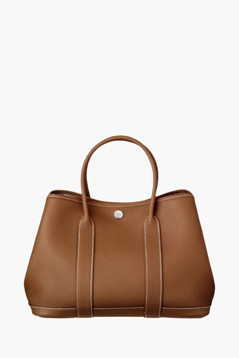 HERMÈS BNIB Garden Party 30 GP 30 Bag in Gold Negonda Calfskin PHW #K 0